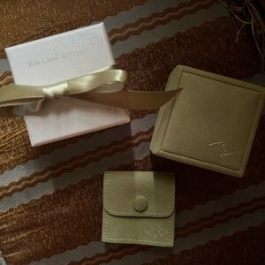 Van Cleef & Arpels Tan Key Card Holder Accessories